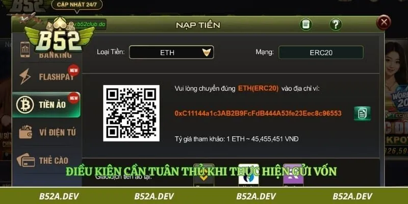 Điều kiện cần tuân thủ khi thực hiện gửi vốn