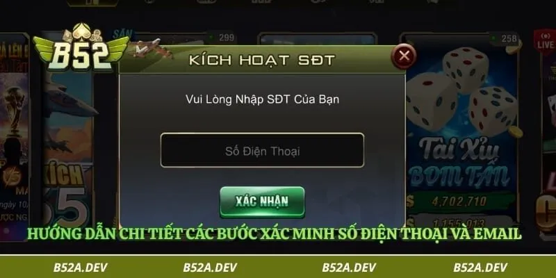 Hướng dẫn chi tiết các bước xác minh số điện thoại và email